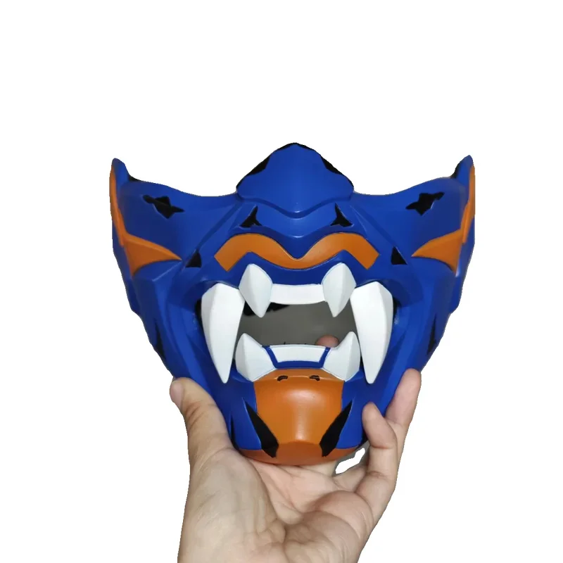 Yoru Jester Máscara de media cara Accesorio de cosplay, Réplica de copa de fuego duradera para fotografía Disfraz de Halloween jk;6