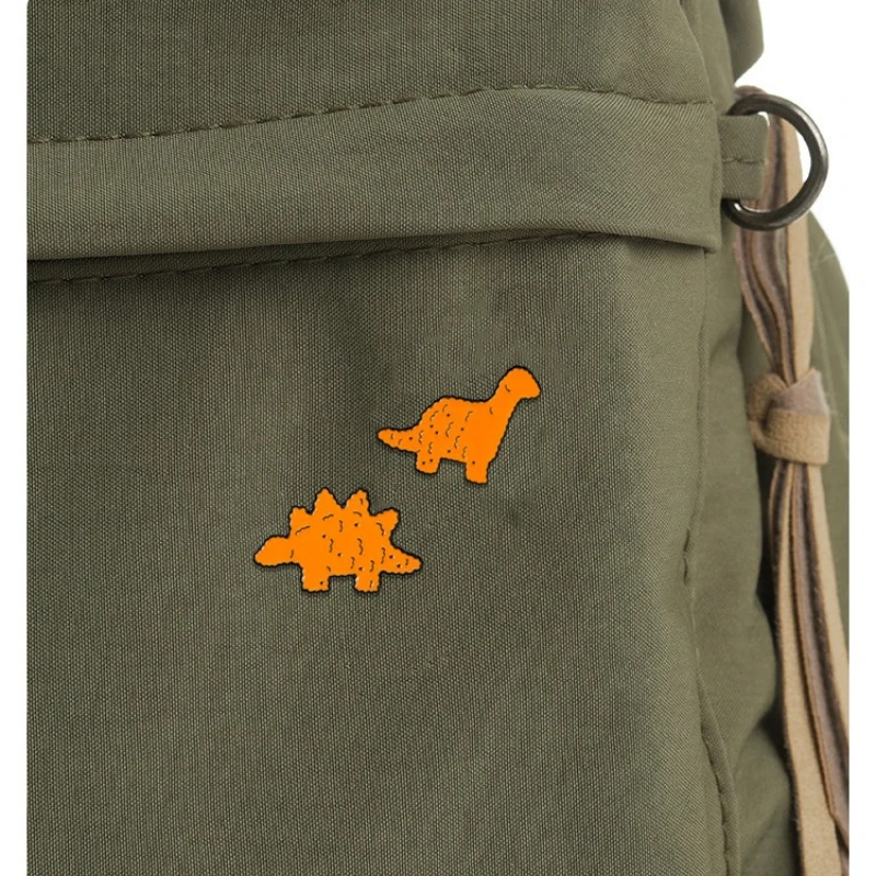 Creative Cartoon T-Rex Stegosaurus Dinosaur Cookie Ketchup Enamel Alloy Brooch Pin Badge For DIY Bag Clothing Hat  Accessories