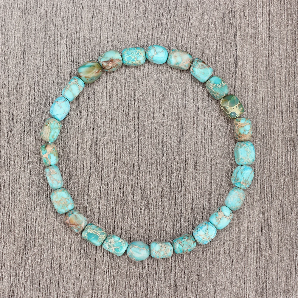 Mulheres bohemia pulseiras colorido imperial jasper pedra contas pulseira moda masculina fio pulseira amizade amante casais jóias