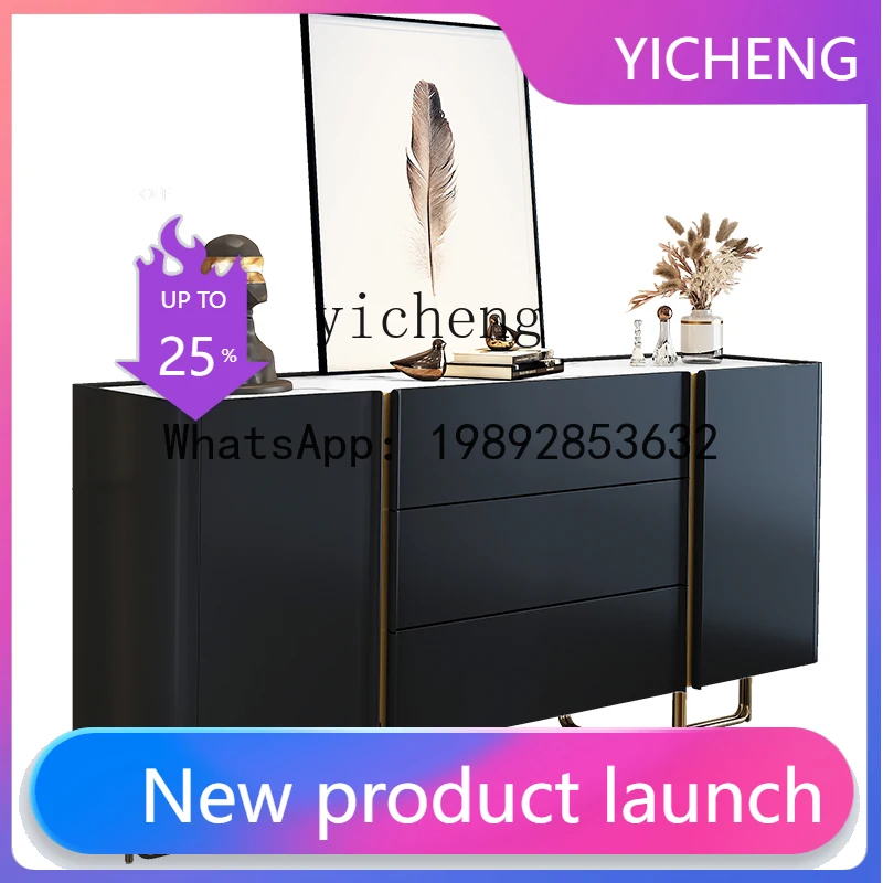 

LYY Simple Stone Plate Storage Chest of Drawers Entry Door iving Room Partition Bedroom Storage Cabinet