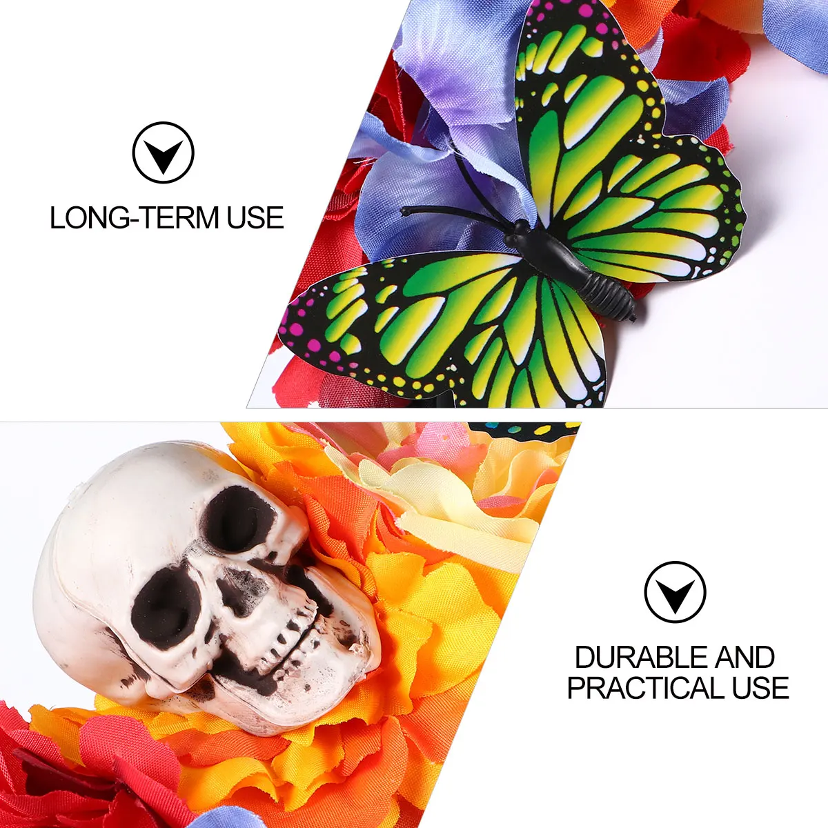 

Headbands Skull Halloween Costume Cosplay Headdress Hair Flower Hoop Scary Headpiece
