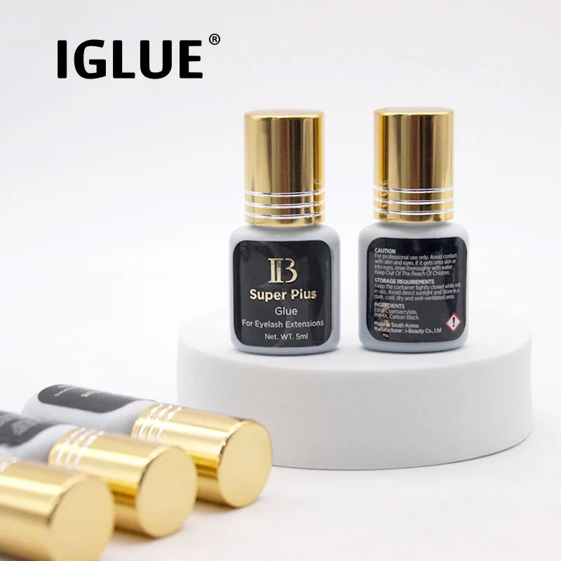 5 Bottles IBeauty Super Plus Glue Eyelash False Extensions Supplies Glue 5ml Golden Cap Long Lasting Fast Dry Adhesive Beauty