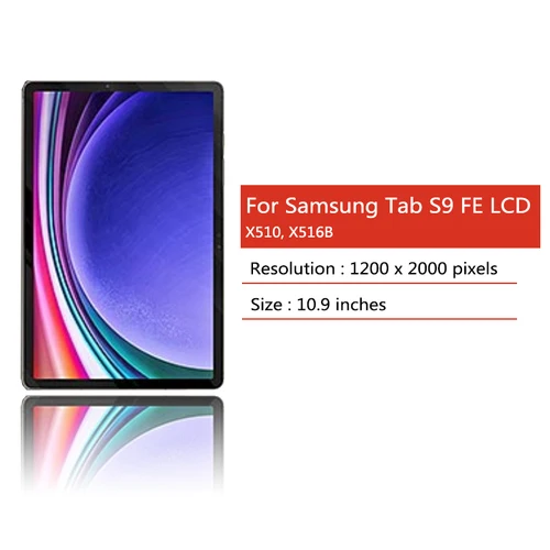Imagen 2 del producto Pantalla LCD de 10,9 pulgadas para Samsung Tab S9 FE X510 X516B, montaje de digitalizador con pantalla táctil para Tab S9 SM-X510 SM-X516B
