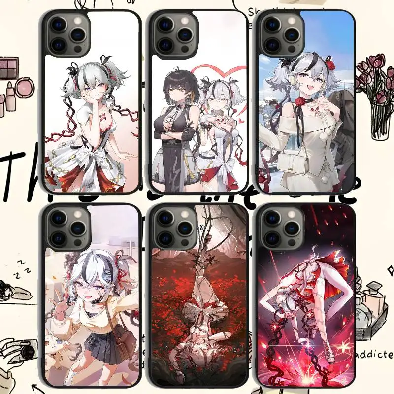 

Anime Wuthering Waves Camellya Phone Case 11-16 Series TPU Stylish Frosted Mirror , Non-Slip And Drop-Resistant