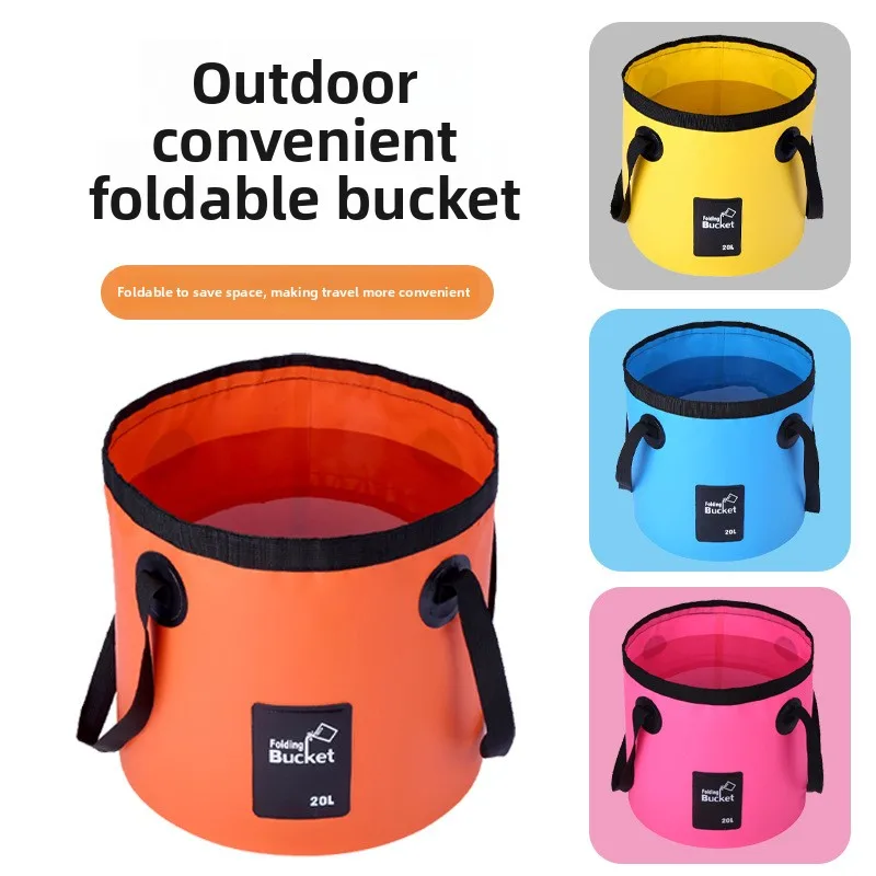 

PVC Foldable Fishing Bucket - Multifunctional Waterproof Camping Car Wash Pail