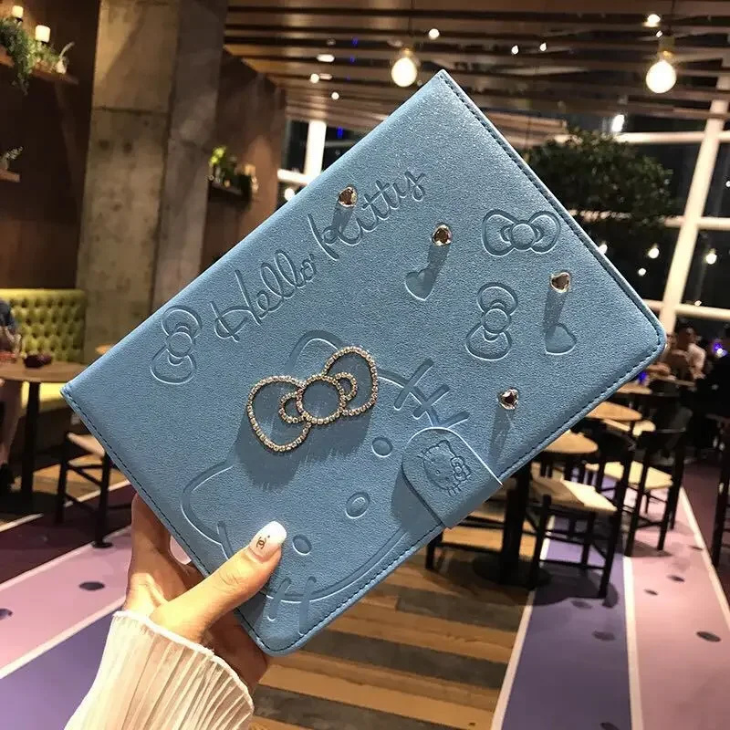 Sanrio Hello Kitty Case For iPad 10th 7/8/9th Gen 10.2 Cover For IPad Pro 11 Mini 4 5 6 Air 4 5 Diamond PU Leather Smart Cover