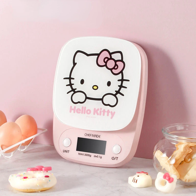 

Кухонные электронные весы Hello Kitty, домашняя кухня, милые коричные весы для выпечки, 0,1 г, ювелирные изделия, специальные электронные весы