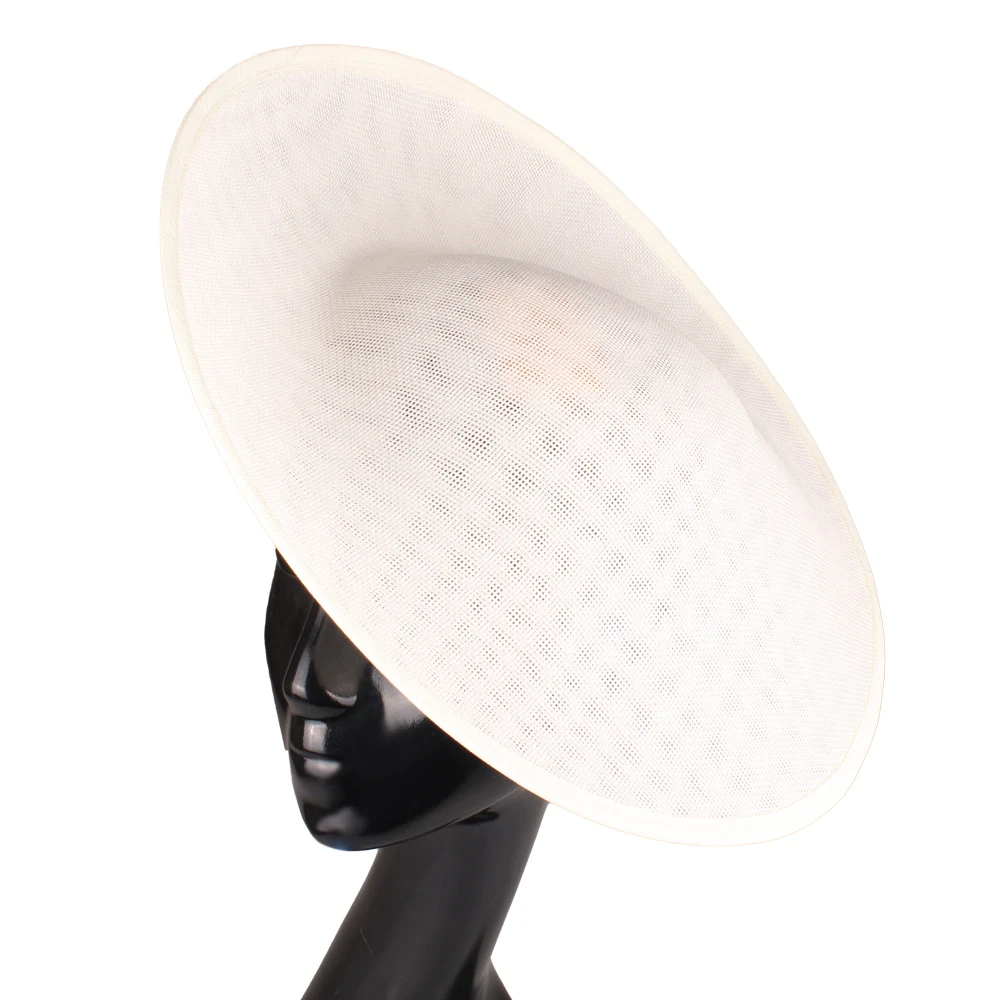 33.5 CM Imitation Sinamay Round BIG Fascinator Base Hat Millinery Bridal Wedding DIY Hair Accessorie Royal Ascot Party Headwear view 3