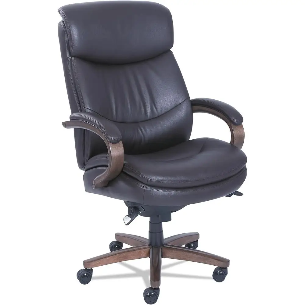 

Woodbury Big/Tall Executive Chair, Supports Up to 400 Lb, 20.25" to 23.25" Seat Height, Brown Seat/Back, Weathered Sand Base