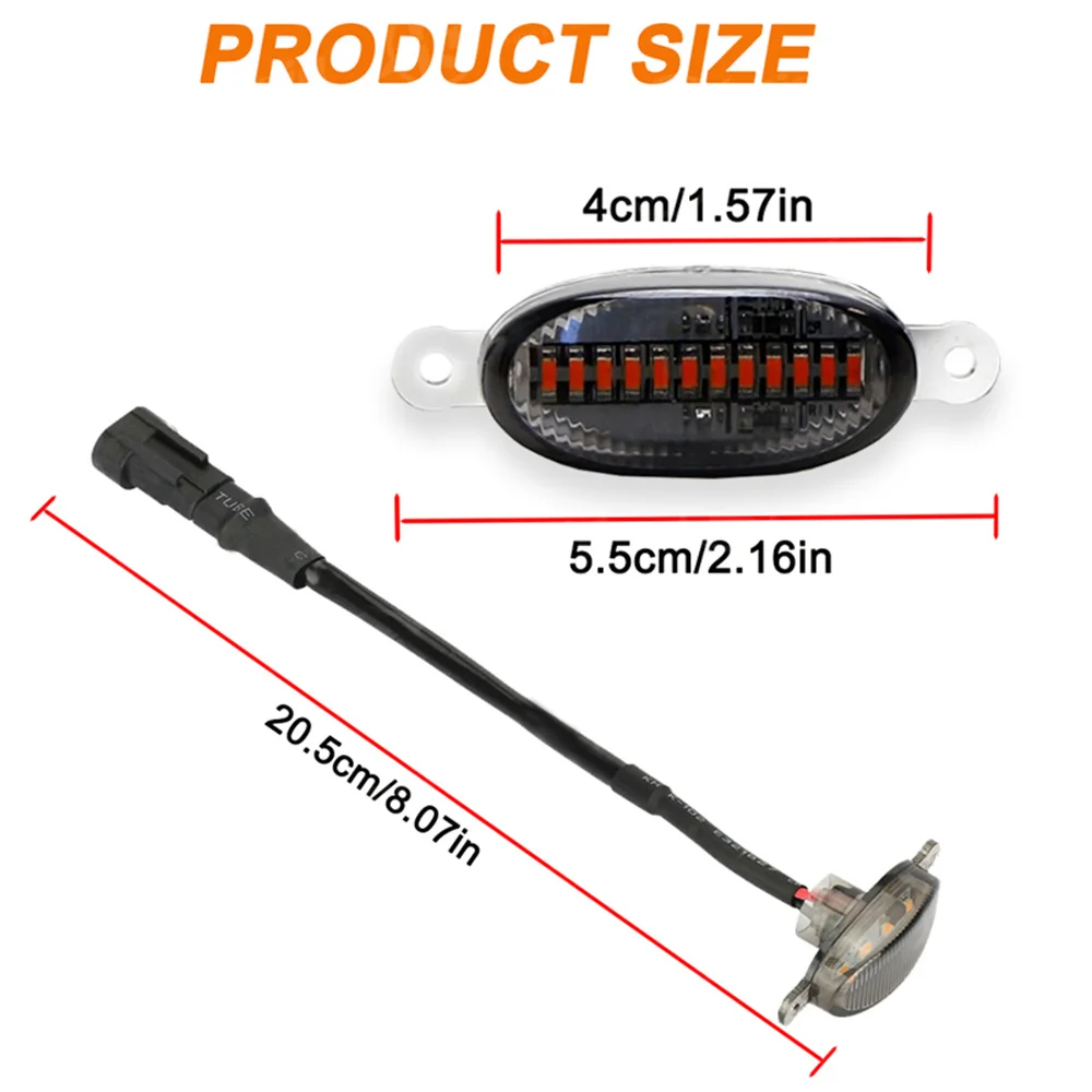 Gtinthebox Universal Amber / White LED Car Front Grille Mesh Lights W/ Wiring Harness Kit For Truck SUV Running/ Clearance Light