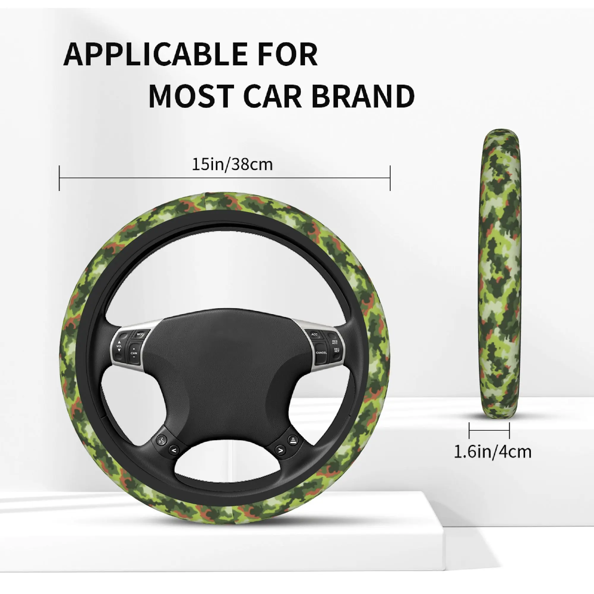 Camo Camouflage Car Steering Wheel Cover 37-38 Non-slip  Auto Steering Wheel Protector Colorful Steering-Wheel Accessories - view 5