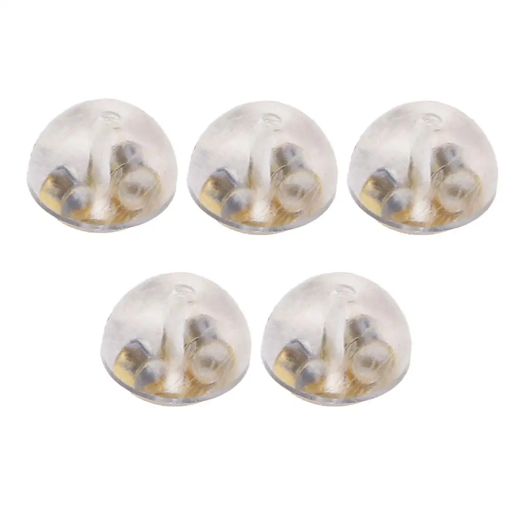 5 أزواج / حلق ذهبي صغير رائع لأقراط الماس وأقراط الظهر ودعم القرط