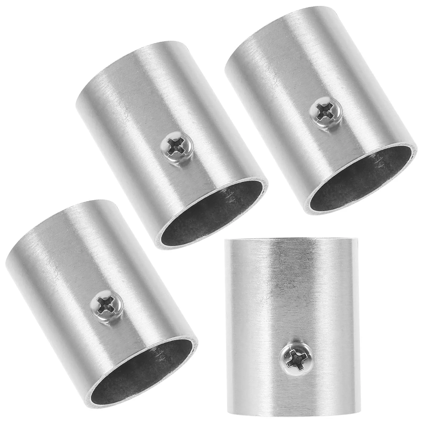 

4Pcs Stainless Steel Closet Accessories Strong Curtain Rod Bracket for Shower Closet Bar Holder Fixing Support