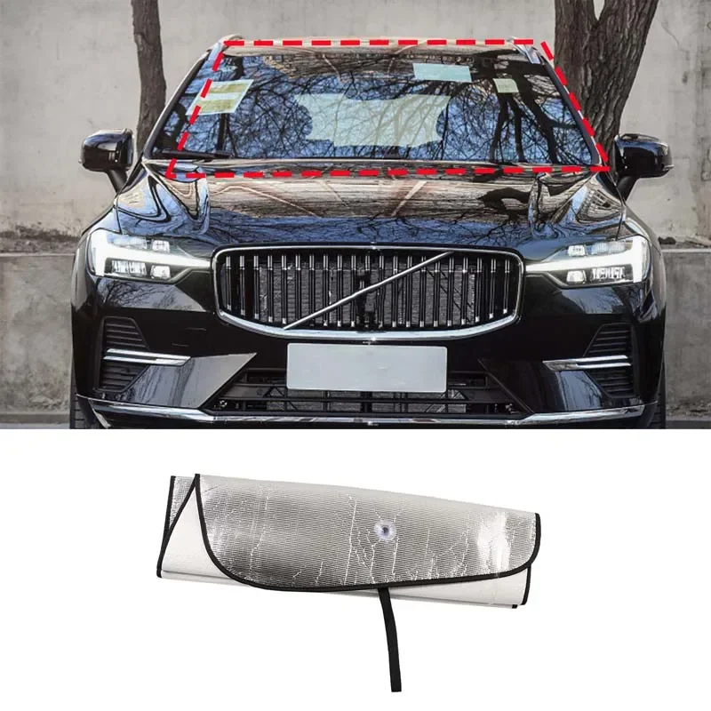 

For Volvo XC60 2023 Aluminum Foil Silver Car Front Windshield Sun Protection Parasol Car Accessories