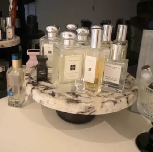 Handcrafted European Style  Natural Marble Tray Jewelry Display Stand Waterproof Organizer Storage Boxes & Bins