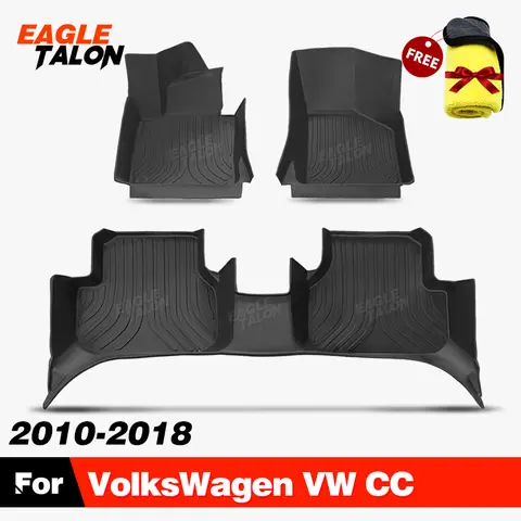 폭스바겐용 전천후 TPE 바닥 매트, VolksWagen VW CC 2010-2018 2017 2016 2015 2014 2013 2012 카펫, 자동차 인테리어 보호대 액세서리