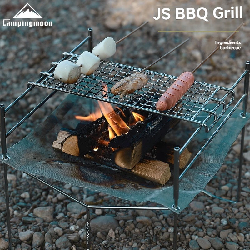 

Сетка для барбекю CAMPINGMOON MTG-JL из нержавеющей стали 304 для кемпинга на открытом воздухе, большие, средние и малые квадратные ячейки.