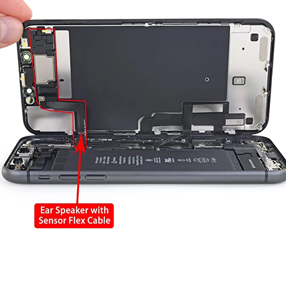 Ear Speaker With Flex Cable Replacement For iPhone 11 12 Mini Pro X XR XS Max Top Earpice With Microphone Light Sensor