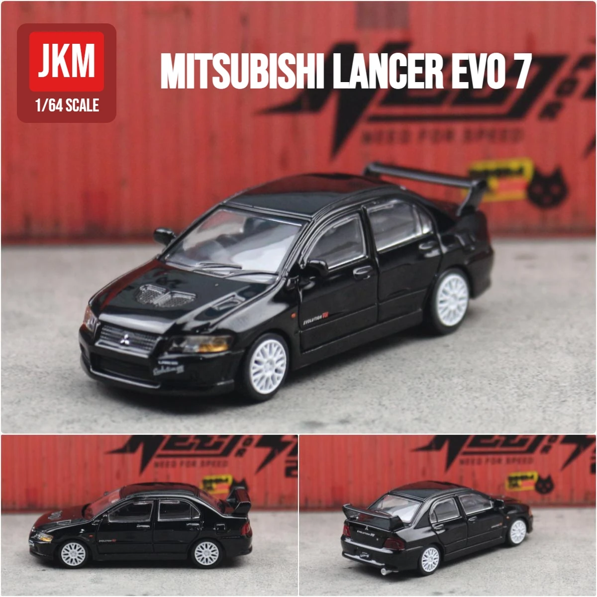 1/64 Mitsubishi Lancer Evolution EVO Toy Car Miniature 1:64 JKM