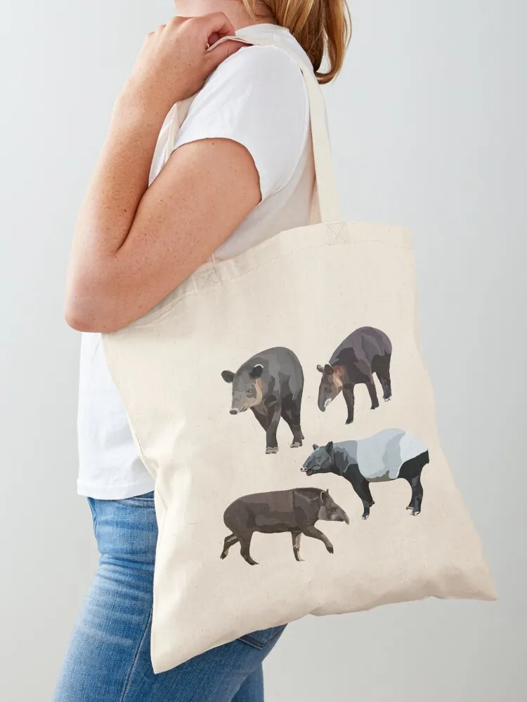 

T is for Tapir Tote Bag Shopper handbag custom tote bag Beach bag cute tote