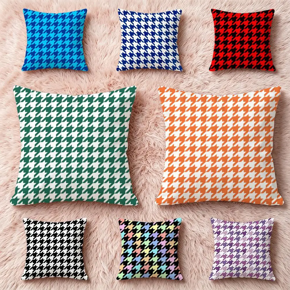Pattern Houndstooth PatternS Cushion Cover Pillow Short Plush Pillow Cute Simple Style For Living Room Bedroom Birthday Gift