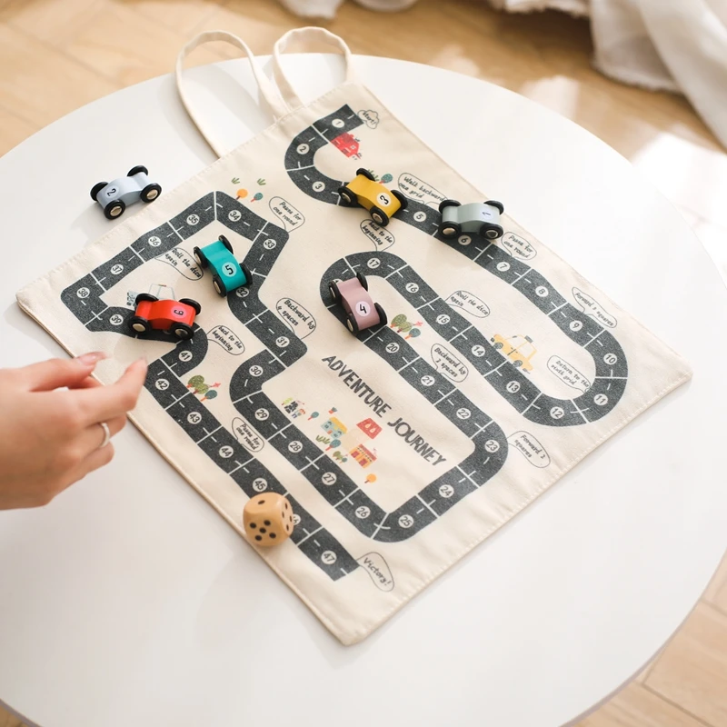Juego Montessori de madera tráfico urbano para niños