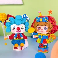 Lizhi LOZ small particle assembling blocks 8917 clown shape holiday decoration puzzle DIY boys and girls toys
