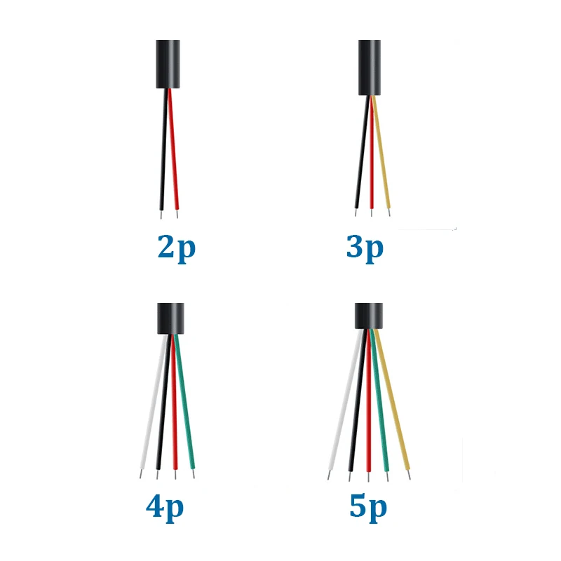 M8 Waterproof Connector Cable, LED Outdoor Solar 2P 3P 4P 5P Male/Female Signal Sensor Power Connection Wire
