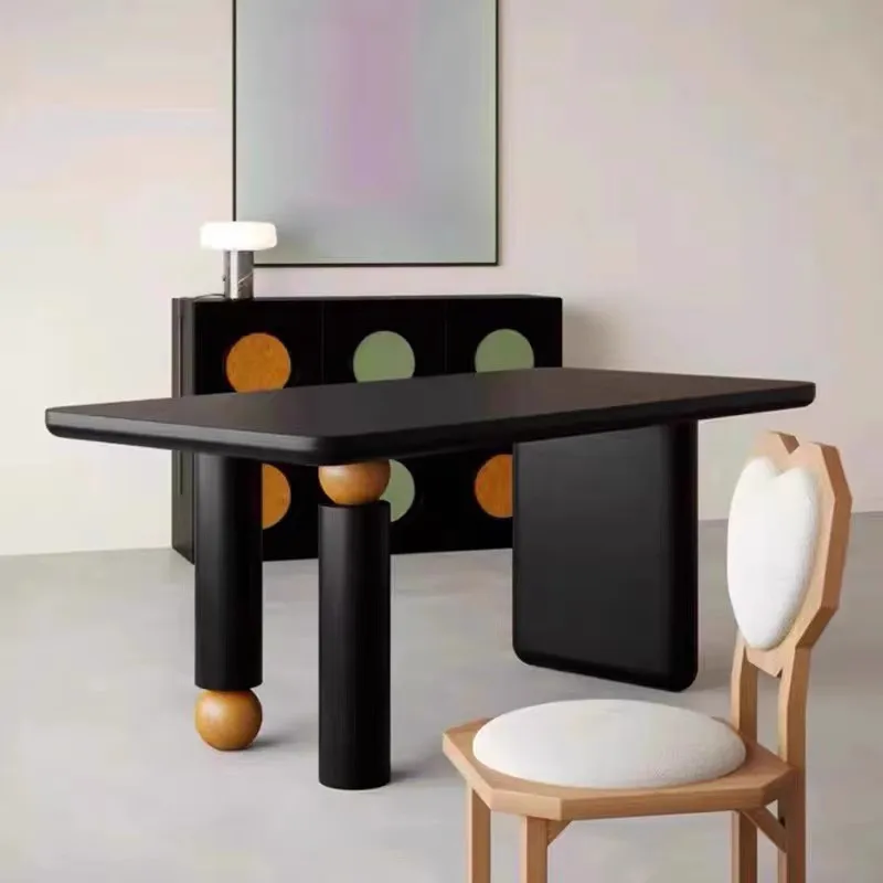 Creative dining table in ancient French style, minimalist small unit dining table, high-end table, work table, long table