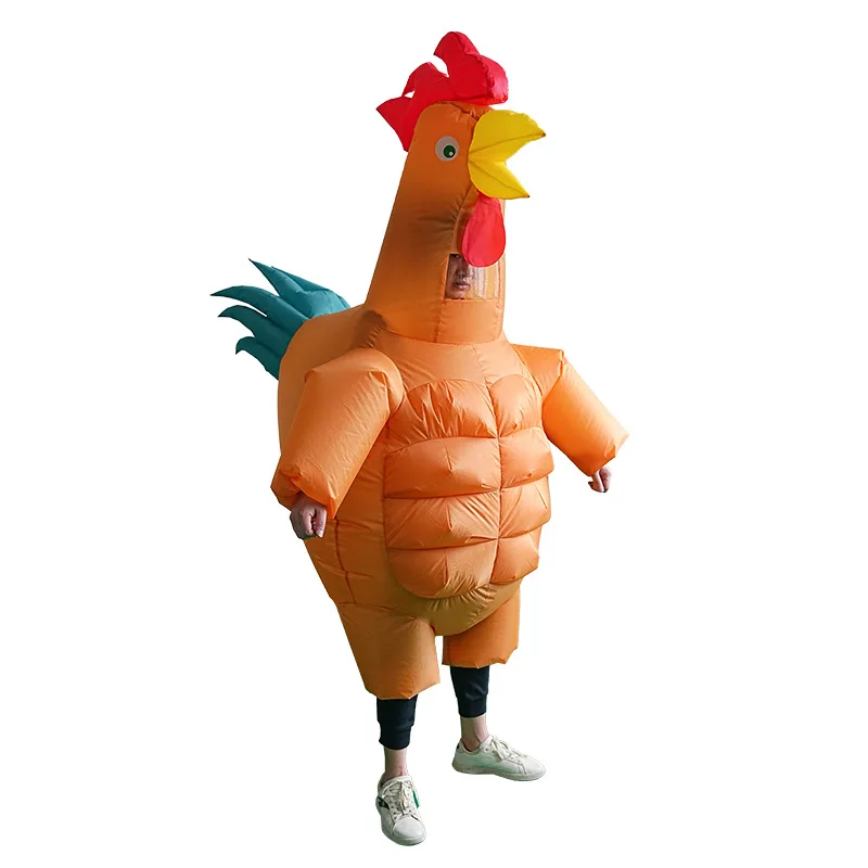 

Rooster Inflatable Costume Halloween Cosplay Air Blow Up Suit Men Women Adult Festival Party Funny Atmosphere Props Jumpsuit