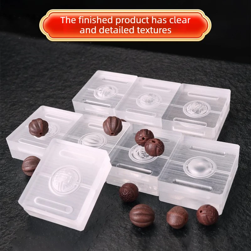 4Set Fragrant Bead Molds Handmade DIY Fragrant Clay Double-sided Pressing Method Hand Bracelet Decor Tools Fragrant Clay Molds