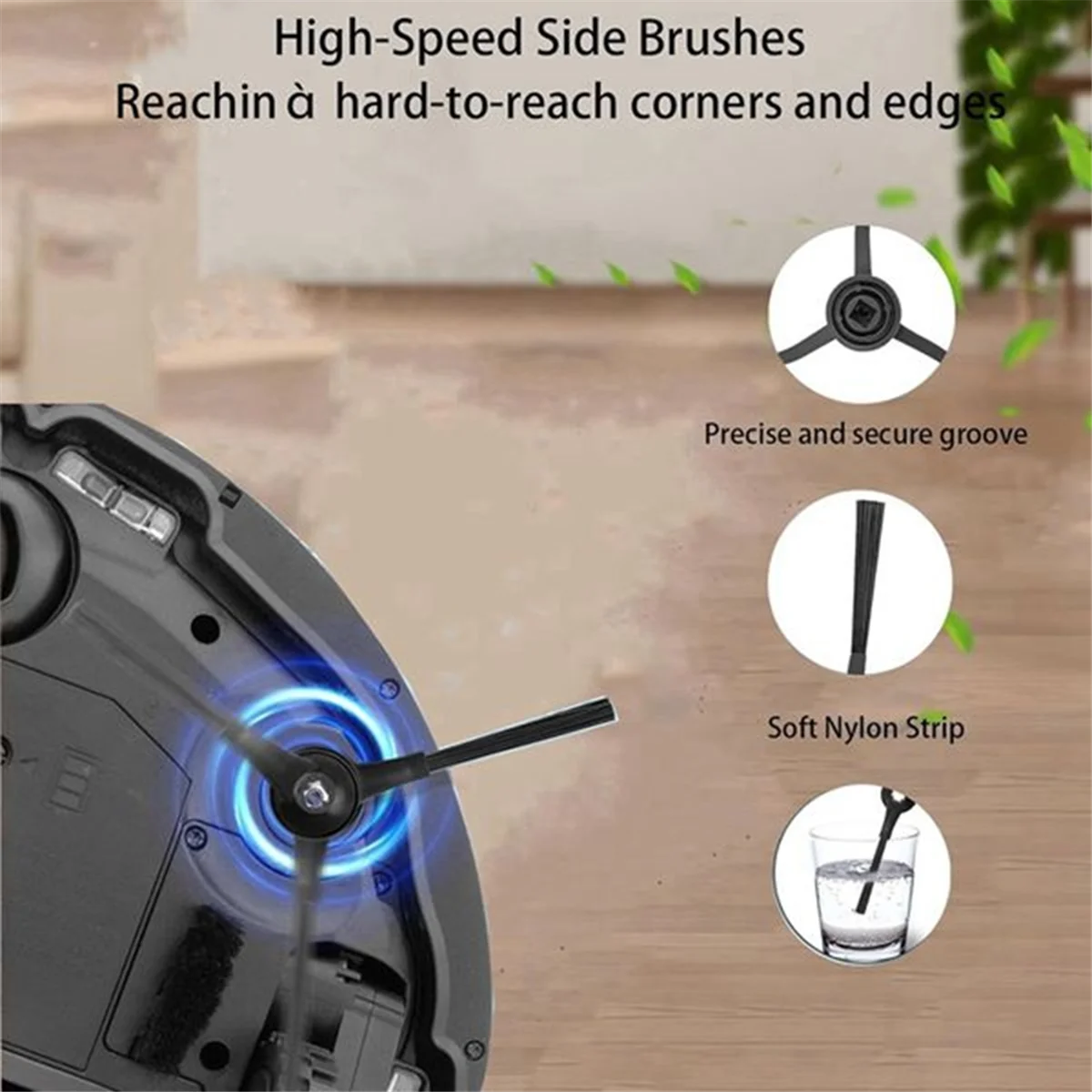 ABJZ untuk J20 W20 W20pro Suku Cadang Penyedot Debu Penyapu Robot Elektrik Sikat Sisi Utama Kantong Debu Filter Hepa