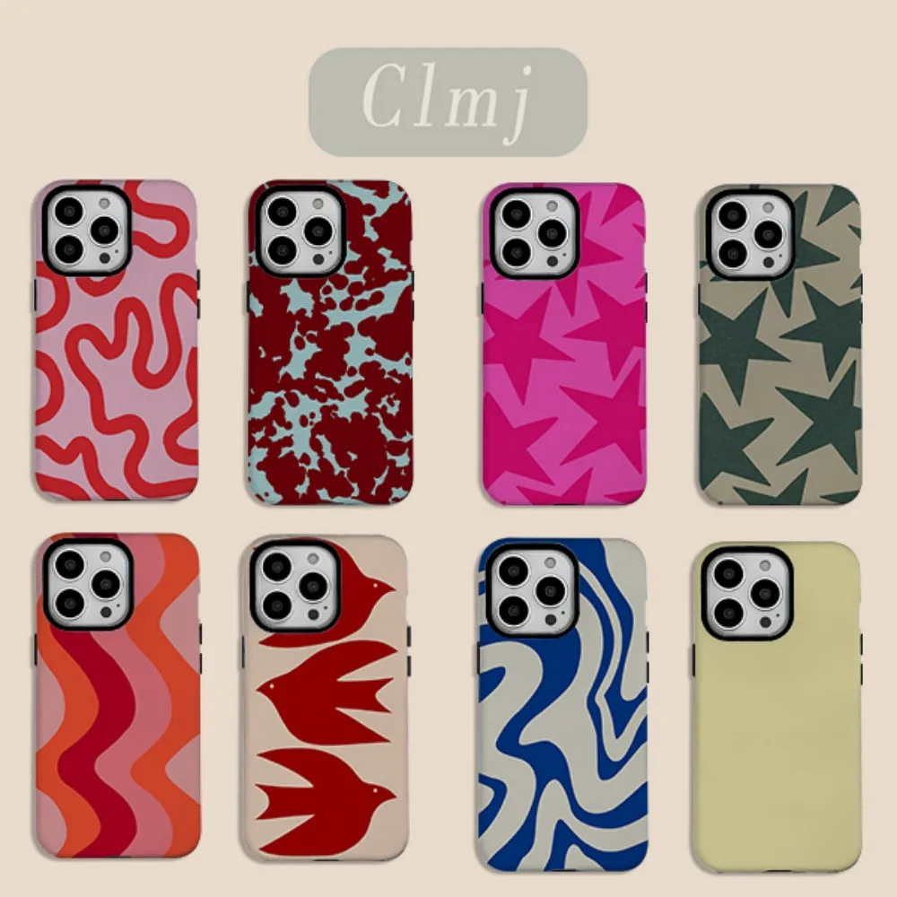 Luxury Clmj BUGR Fashion Vintage Large Stars Phone Case for 