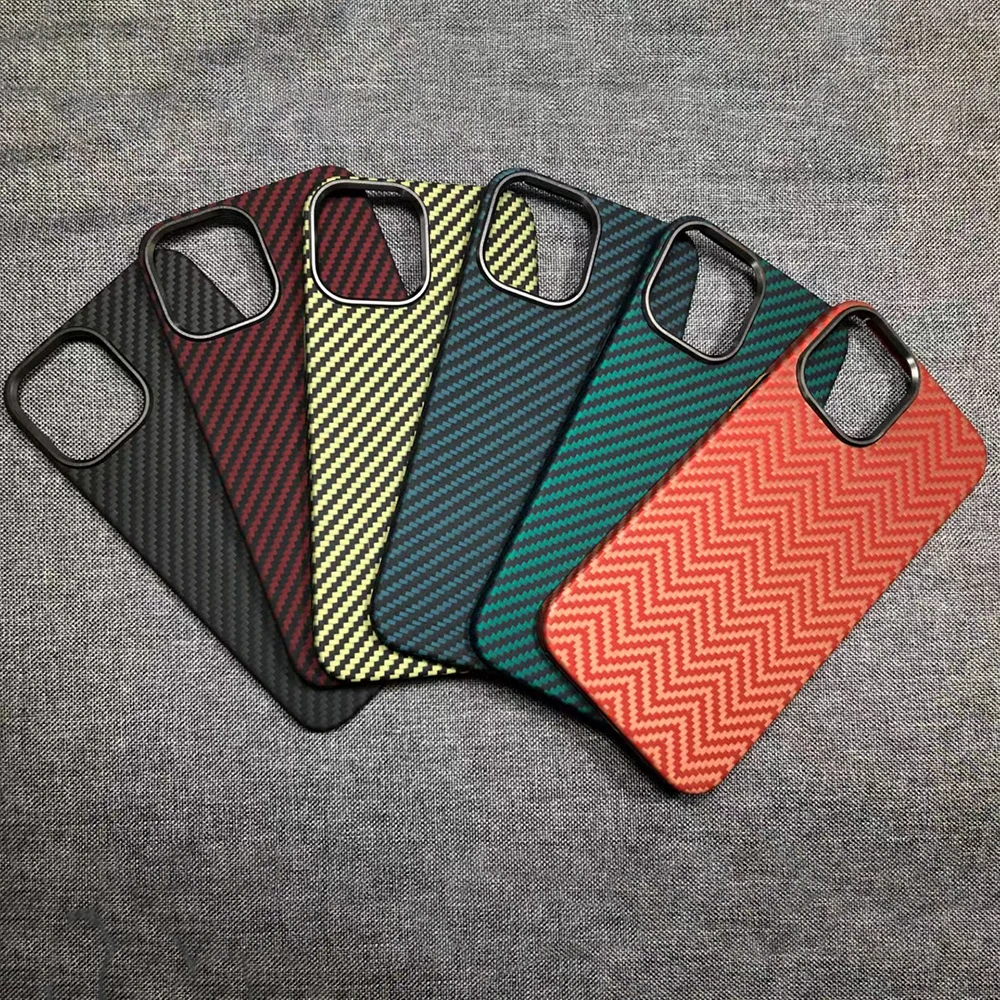 

Ultra-thin Blue Red Pure Carbon Fiber Phone Cases For iPhone 12 Pro 12ProMax Phone Covers For iPhone12 iPhone 12Pro CASE Cover