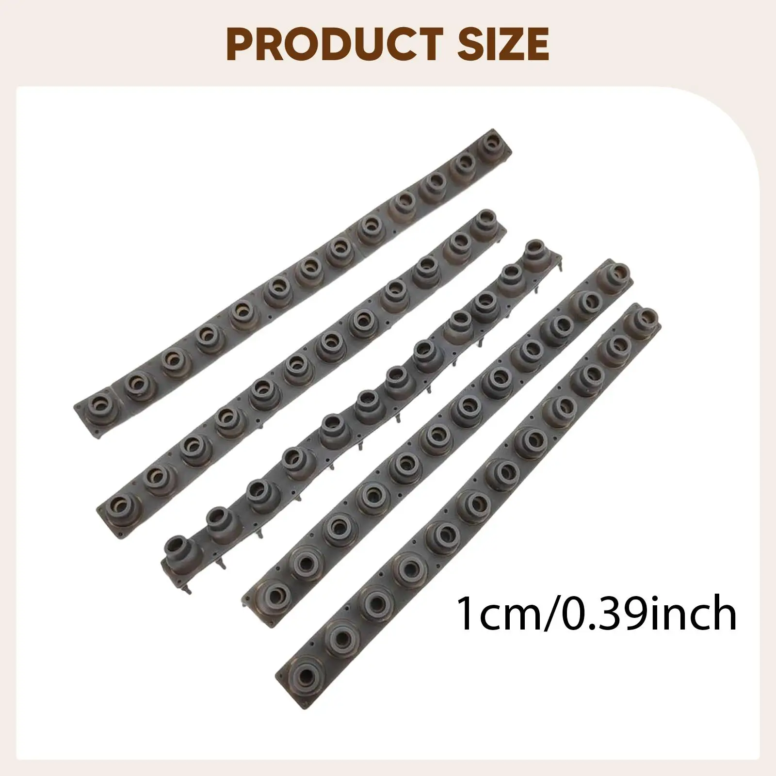 

5x Key Contact Conductive Rubber Silicone Strips Contact Pads Replace