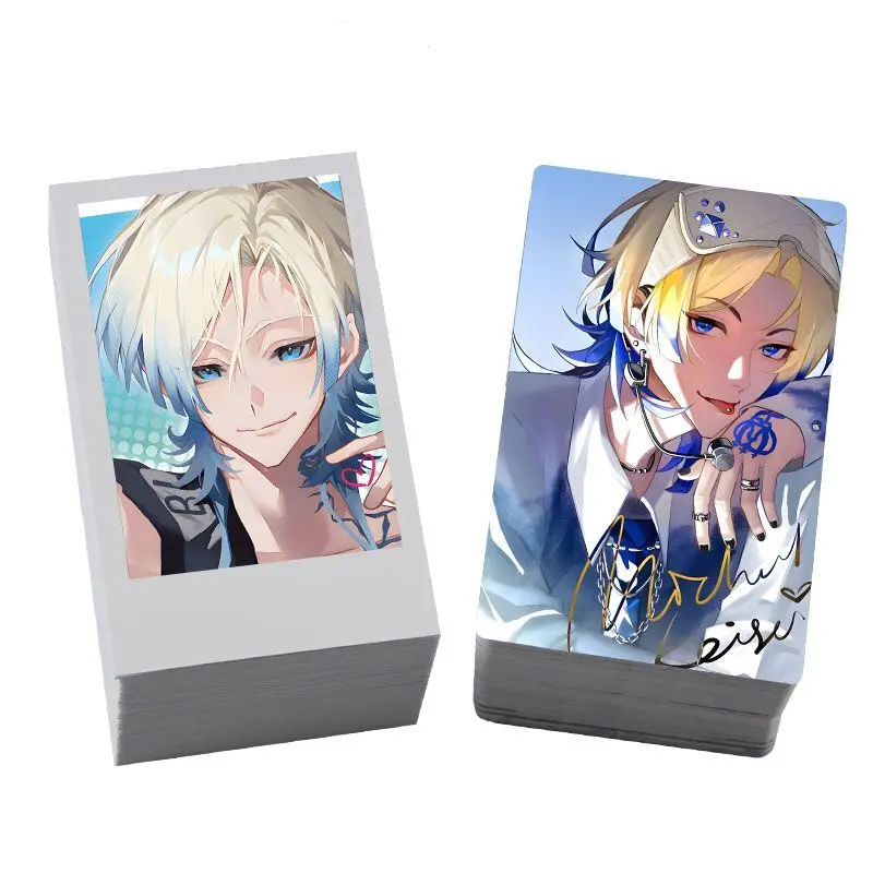 100PCS Blue Lock Anime Laser Card Michael Kaiser Cosplay Cartoon Postcard Photo LOMO Card Ornament Collection Gift