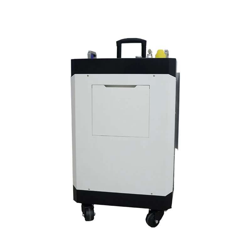 mobile professional luggage laser clean machines to continuous impulsion 300w to remove oil rust and paint laser oxide cleaner