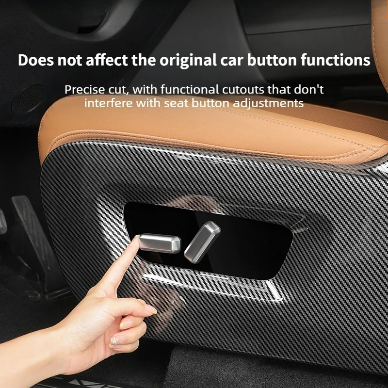 For Chery iCAUR iCAR V27 Car Seat Adjustment Panel Protective Cover ABS Anti-kick Pad All-inclusive Anti-Scratch Accessories