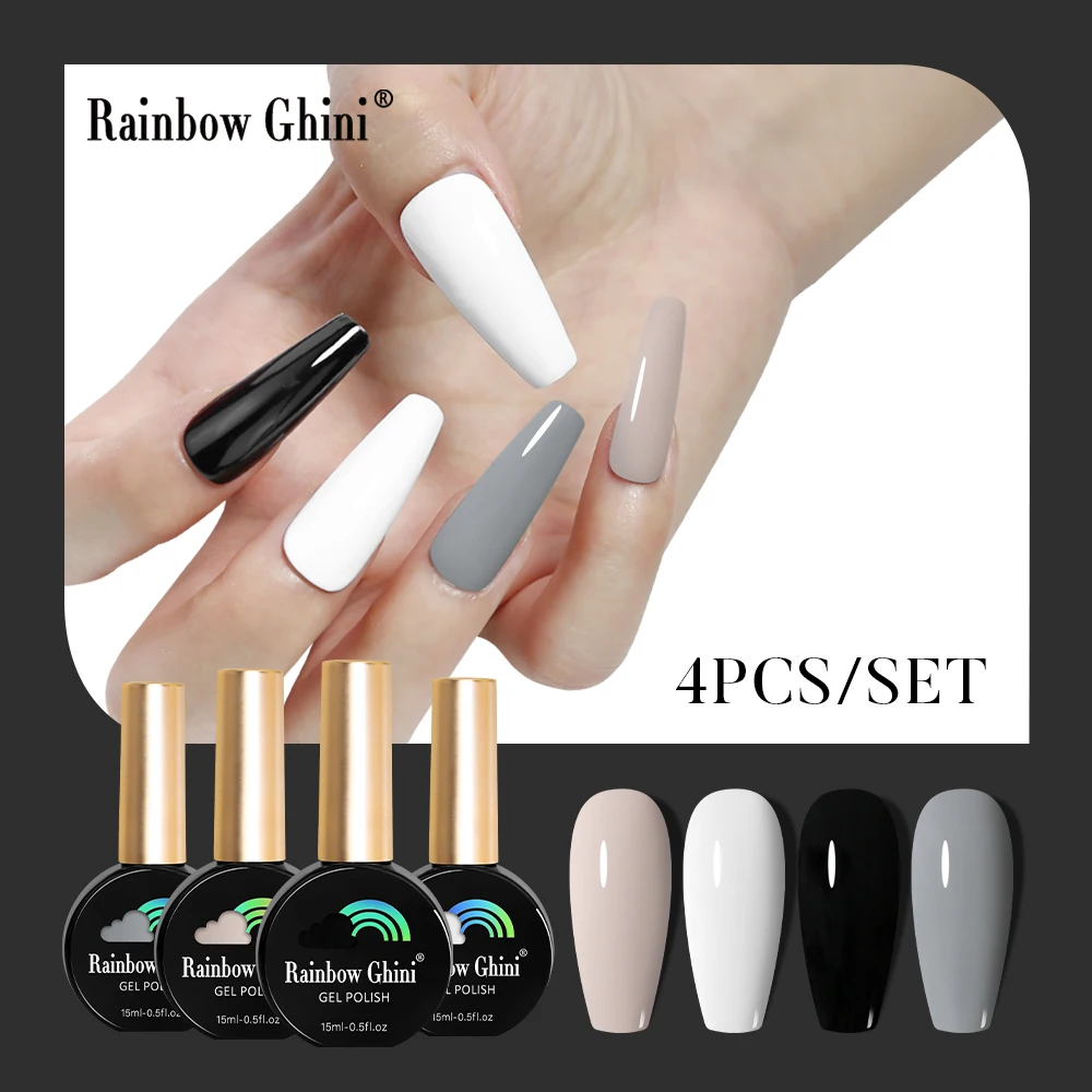

Гель-лак Rainbow Ghini 15 мл, 4 шт., серия Green, полуперманентный, смываемый, УФ/LED, королевский синий, для летнего маникюра и дизайна ногтей