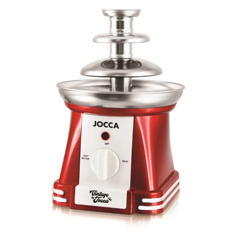 جوكا براند نافورة شوكولاتة كهربائية ومحمولة بثلاث طبقات. آلة فوندو الفولاذ المقاوم للصدأ خمر ، أنيقة ومبتكرة وممتعة لإذابة جميع أنواع الشوكولاته. مثالية للأحزاب و الأطفال.