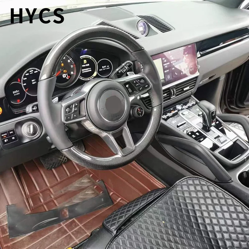 Popular Upgrades Car Interior Carbon Fiber Steering Wheel For Porsche Panamera 970 971 Cayenne Macan 996 997 718 991 911