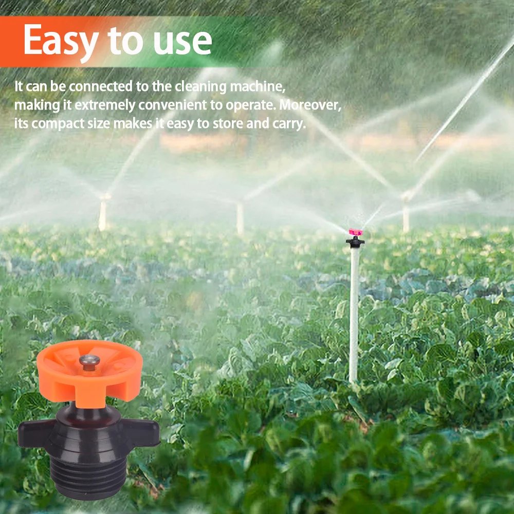 360 Degree 10pcs Automatic Rotating Sprinkler Heads, Garden Lawn Irrigation 1/2\