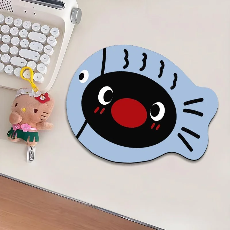 

Cute Irregular Pinga Fish Penguin Mouse Pad Soft Slow Rebound Diatomite Desk Mat Waterproof Non Slip Wrist Relief Laptop