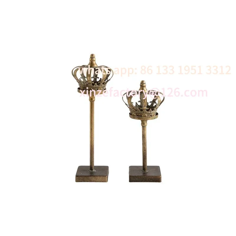 

Classical combination candlestick outdoor camping coffee table candlestick lamp retro crown creative styling ornaments