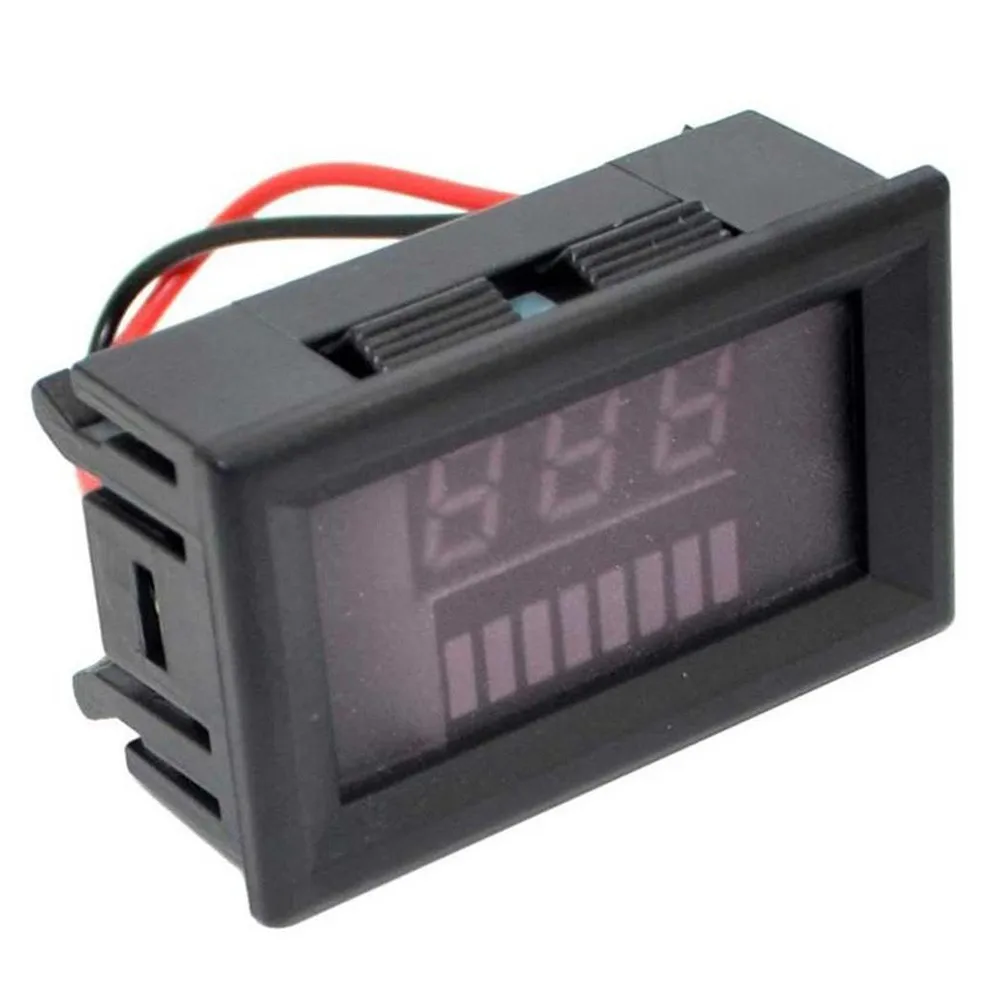 Spare Voltmeter Voltage Assembly Digital Electric Car Handlebar Mount Inspection LED Measurement Meter Motorcycle