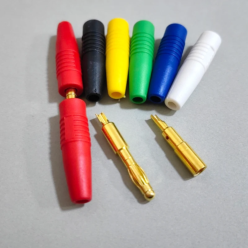1PCS Pure Copper 4mm Banana Socket Welding Type Male and Female Docking Banana Plug Socket Power Connector Terminal
