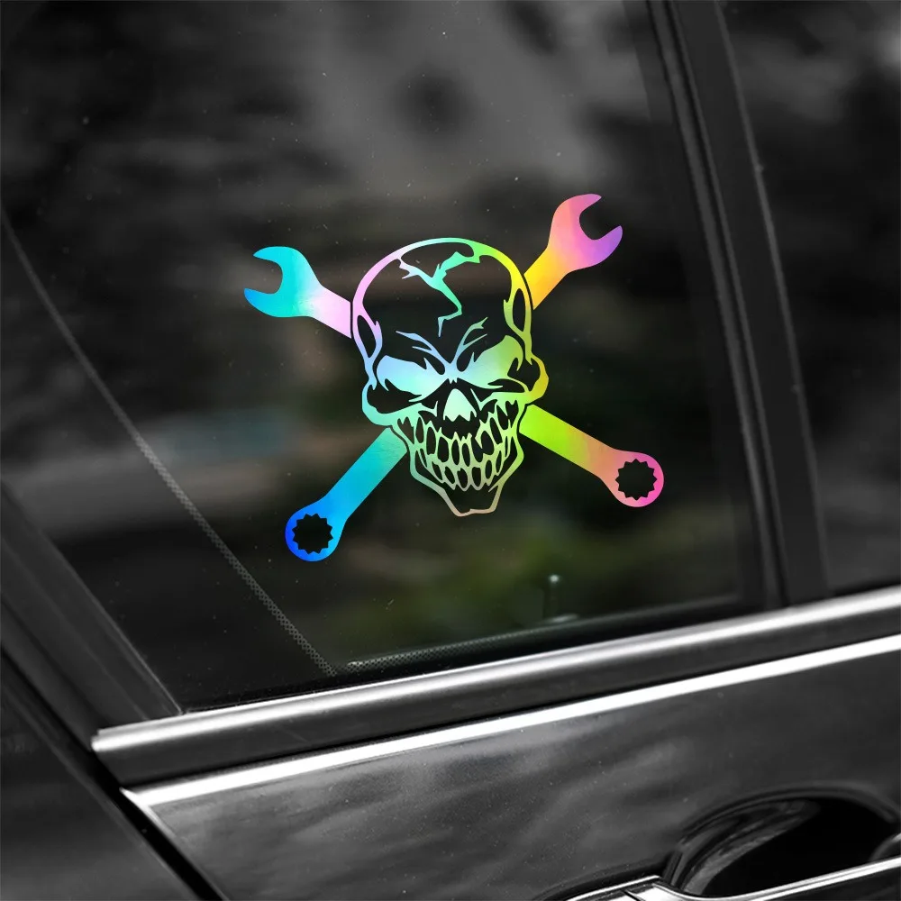 

Cool Design Skull Car Stickers Styling Engine Hood Motorcycle Decal Decor Mural Vinyl Covers Autosticker car-styling