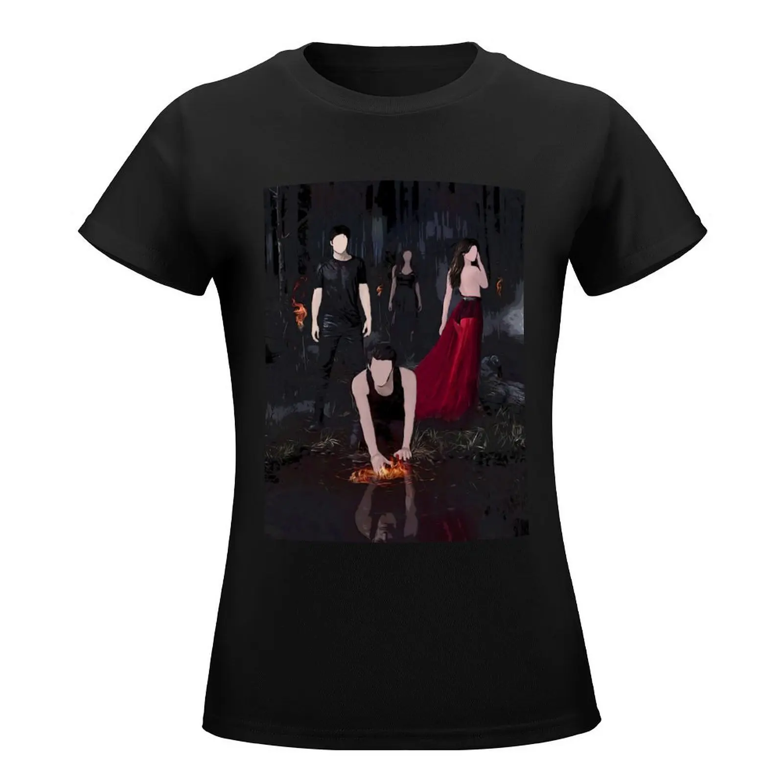 Pretty vampires T-Shirt vintage Aesthetic clothing summer top anime clothes Summer Women's clothing