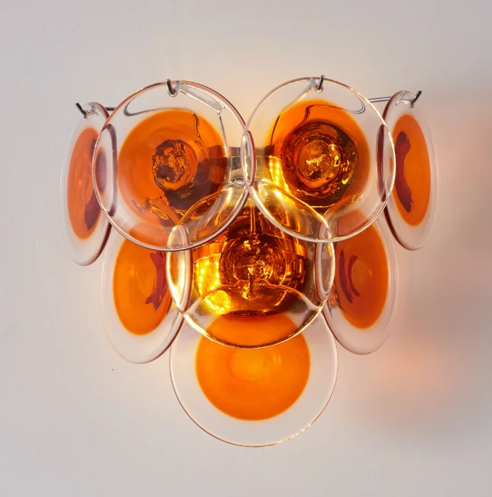 

Handmade Colorful Glass Light Luxury Retro French Wall Lamp Designer Medieval Romantic Living Room Lamp Main Lamp
