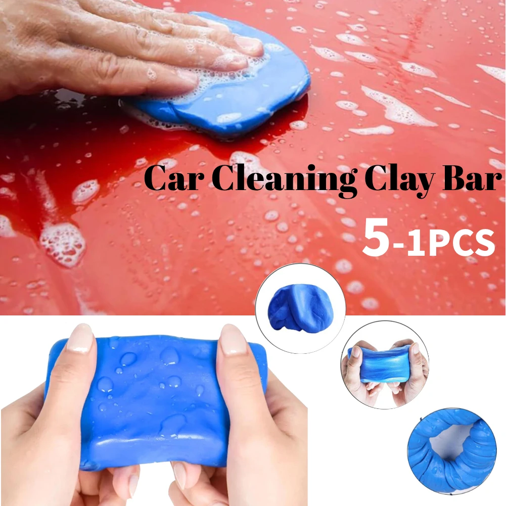 1-5PCS Car Cleaning Clay Bar Auto Detailing Cleaner Washing Mud Waxing Polish Car Maintenance Washing Supplies Cleaning Tools